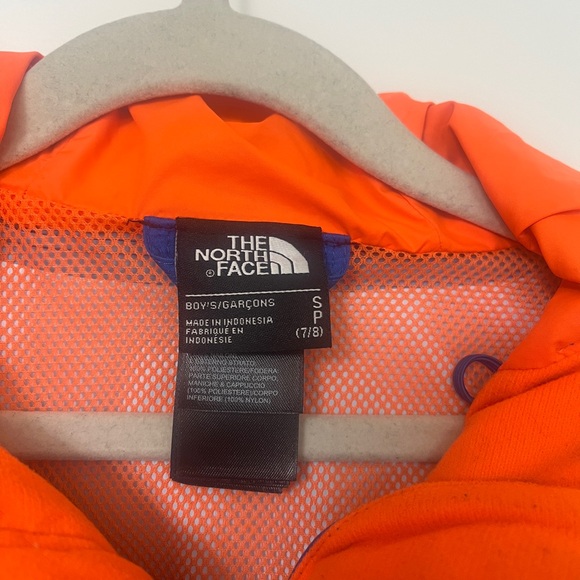 The North Face Kids Vibrant Blue and Neon Orange Raincoat - Picture 2 of 4